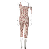 Single Shoulder Print Seventh Jumpsuit LJSF-P6121156X