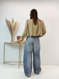 Plus Size Fashion Washed Straight Jeans GYLN-3648