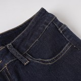SolIid Color Fashion Flare Jeans GQLF-4444
