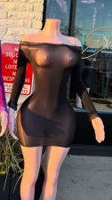 Pre Order: About 7 work days shipping Mesh Patchwork Mini Dress YUEM-30231