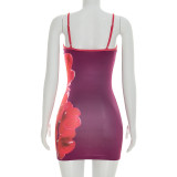 Print Sling Mini Dress GSZM-D26DS067