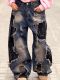 Washed Holes Patchwork Loose Jeans GYLN-1106
