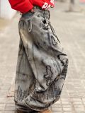Plus Size Loose Print Wide Leg Jeans GYLN-1002