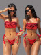 Sequin Print Sling Bikinis Two Piece Swimsuit CASF-6819