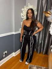 Sexy Sport  Wrap Chest Tops Pants 2-Piece Set XMCS-cs060417
