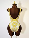 Sleeveless Print One Piece Swimsuit GHYX-8223