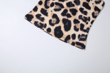 Leopard Print Sling Top Two Piece Shorts Set GZJQ-K25S90878