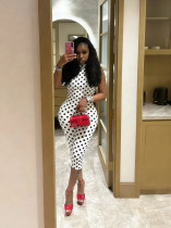 Polka Dots Print Backless Jumpsuit CM-60313