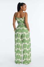 Print Sling Slim Jumpsuit YD-8850