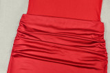 Solid Color Ruched Mini Dress GJYO-305057