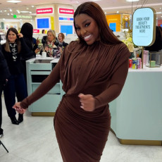Long Sleeve Solid Color Ruched Maxi Dress GJYO-305058