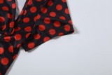 Polka Dots Print Bikinis Tops Three Piece Shorts Set GZJQ-K6S02650A