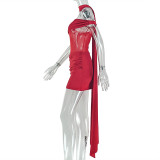 Solid Color Ruched Mini Dress GJYO-305057