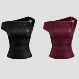 Solid Color Slash Shoulder Sleeveless Tops GSRX-SRX740