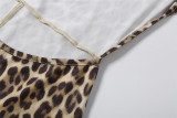 Leopard Print Long Sleeve Backless Jumpsuit GZJQ-K6Q01512A
