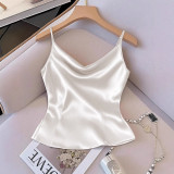 Solid-color Satin Spaghetti-strapTop GSRX-SRX703