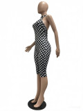 Polka Dots Print Backless Jumpsuit CM-60313
