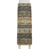 Retro Print Split Half Body Skirt GPKJ-MR47708