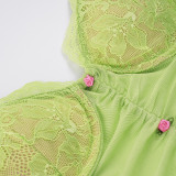 See Through Lace Patchwork Sling Tank Tops GPKJ-MR47143