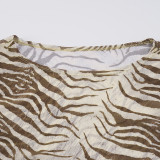 Mesh Print Short Sleeve T Shirt GPKJ-MR47652