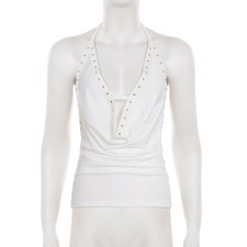 Halterneck Backless Ruffles Top GPKJ-MR45584