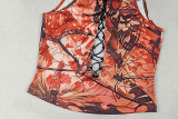 Retro Prints Sleeveless Two Piece Pants Set GJYO-919160