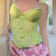 See Through Lace Patchwork Sling Tank Tops GPKJ-MR47143