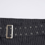 Stripe Denim Belt Shorts GPKJ-MR47925