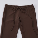 Sexy Sport Contrast Color Sling Two Piece Pants Set GPKJ-MR48008