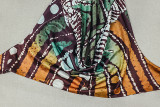 Color Block Sleeveless Backless Two Piece Skirts Set GJYO-711878