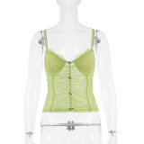 See Through Lace Patchwork Sling Tank Tops GPKJ-MR47143