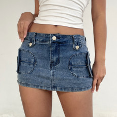 Casual Simple Denim Skirt GPKJ-MR46255