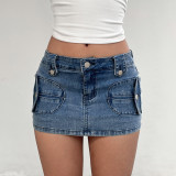 Casual Simple Denim Skirt GPKJ-MR46255