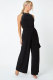 Beaded Off Shoulder Belt Loose Jumpsuit  XHXF-8688