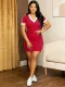 Plus Size Stripe Contrast Color Midi Dress DF-33521