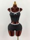 Lace Patchwork Polka Dots Print Two Piece Shorts Set GXIY-K25L1867
