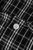 Contrast Color Plaid Print Shirts YWXS-K25L1767