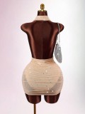 Solid Color Halterneck Backless Mini Dress GXIY-K26L2043
