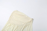 Deep V Neck Backless Tops Split Long Skirt Set XEF-K25S91283