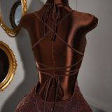 Lace Hollow Out Tie Up Backless Mini Dress GXIY-K26L2089