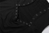 Halterneck Cross Backless Bandage Dress GSLF-K6D02418A