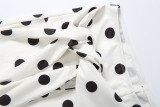 Polka Dots Print Halterneck Seventh Pants Two Piece Set GZJQ-K6S03118A