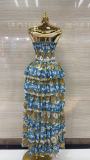 Print Wrap Chest Ruffles Maxi Dress GMYU-10069