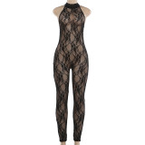 Lace Sleeveless Backless Skinny Jumpsuit GSLF-K6Q02836A