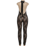 Lace Sleeveless Backless Skinny Jumpsuit GSLF-K6Q02836A