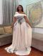 Print One Shoulder Press Pleated Maxi Dress GMYU-10235