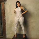 Lace Sleeveless Backless Skinny Jumpsuit GSLF-K6Q02836A