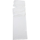 Slash Shoulder Solid Color Slim Maxi Dress GYME-K6D02826A