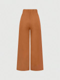 Metal Clasp Loose Straight Pants SH-391468