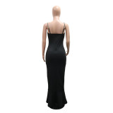 Sexy Sleeveless Beaded Spaghetti Straps Maxi Dress CYA-902240